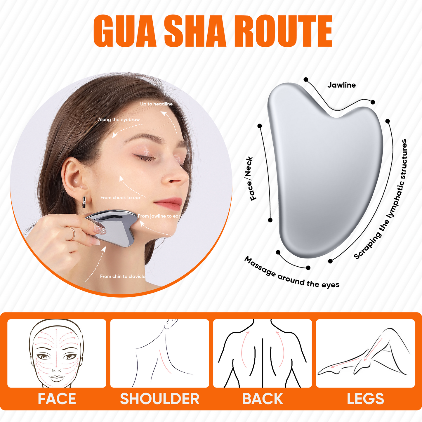 InfiniteRelax Terahertz Facial Gua Sha Tool