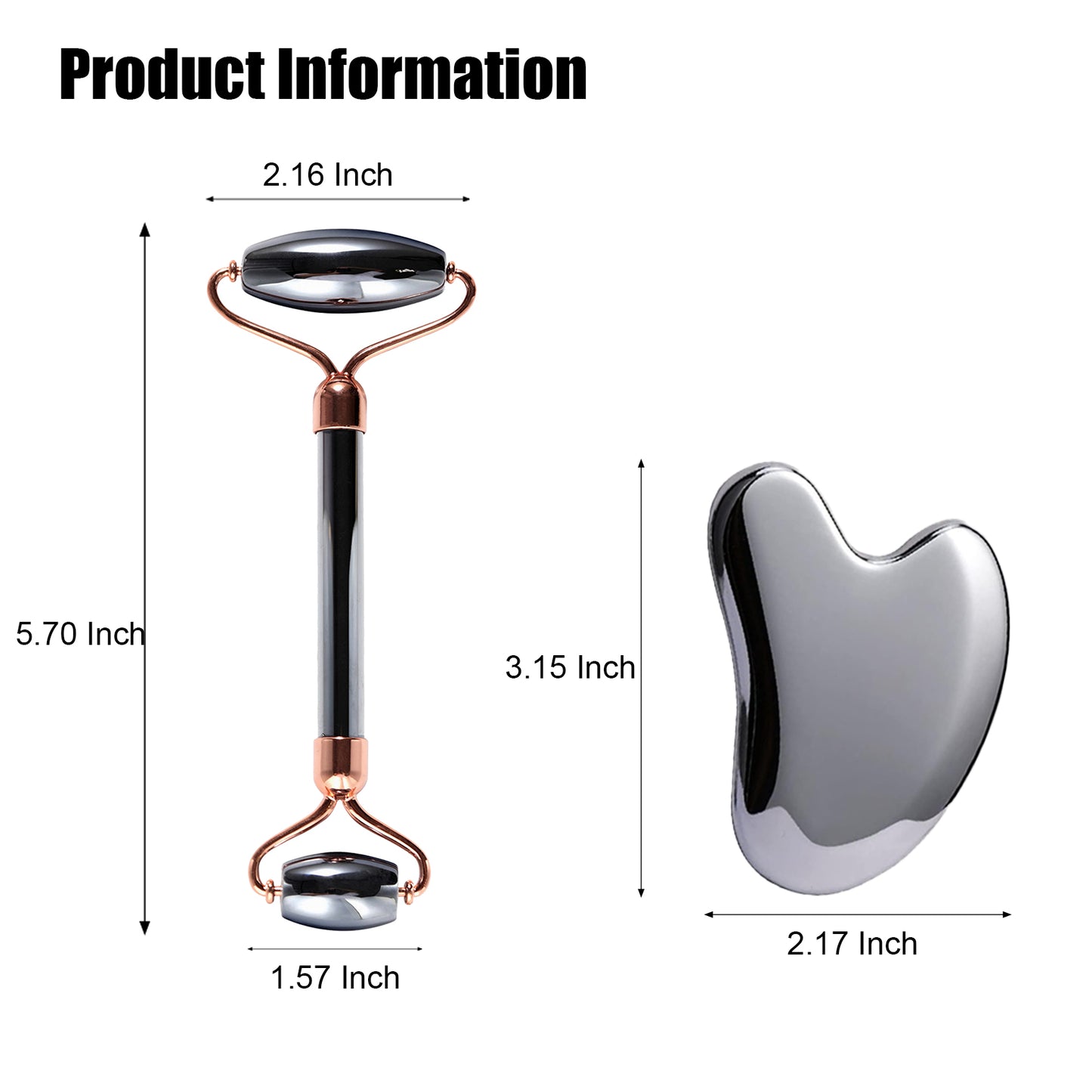 InfiniteRelax Terahertz Roller and Gua Sha Stone