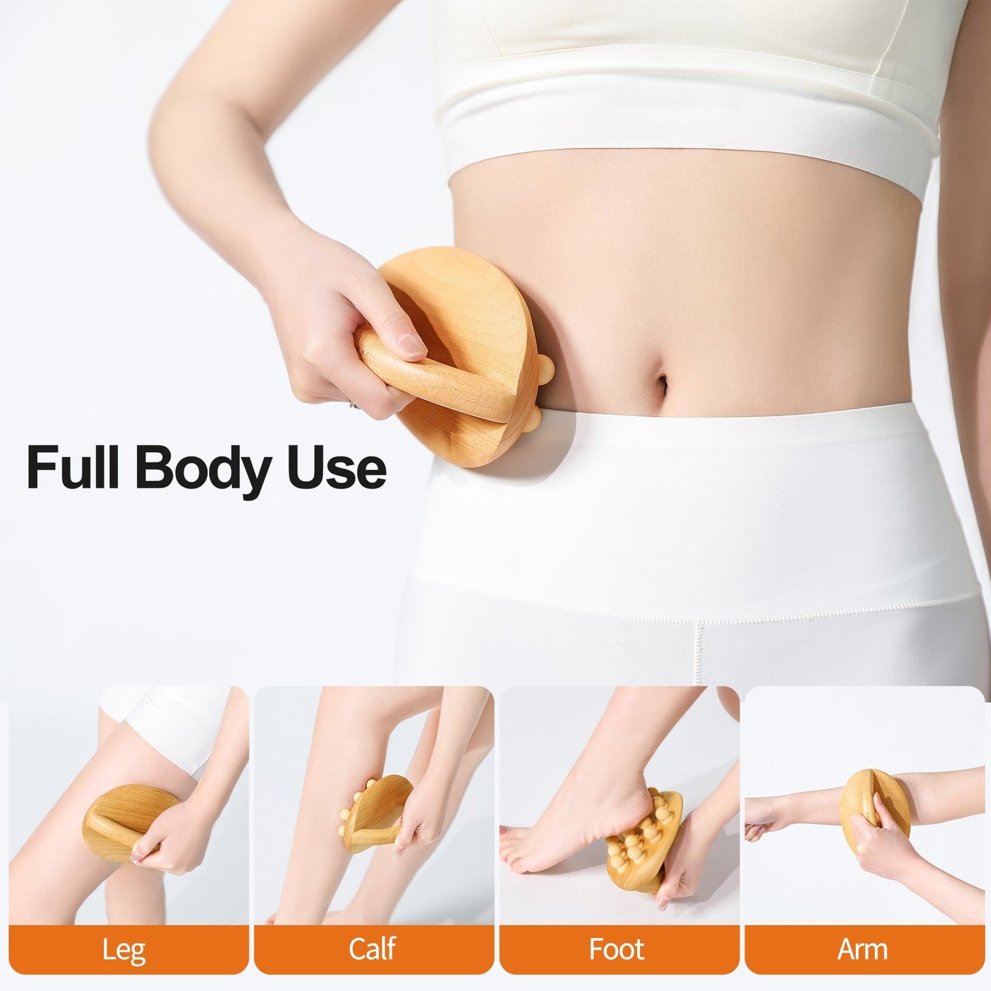 AiRelax AiRelax Wood Therapy Massage Tools,Wooden Massage Body Brush for Cellulite Remover,Itchy Skin Relief,Body Shaping,Professional Maderoterapia Kit