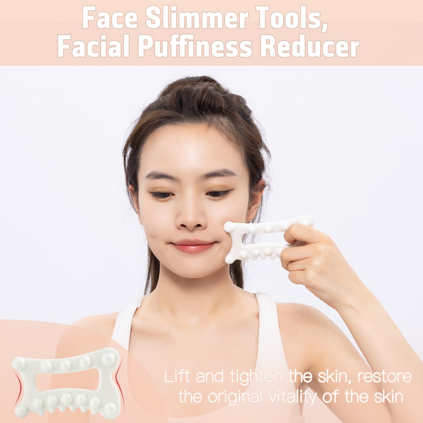 InfiniteRelax Ceramic Gua Sha Facial Tool