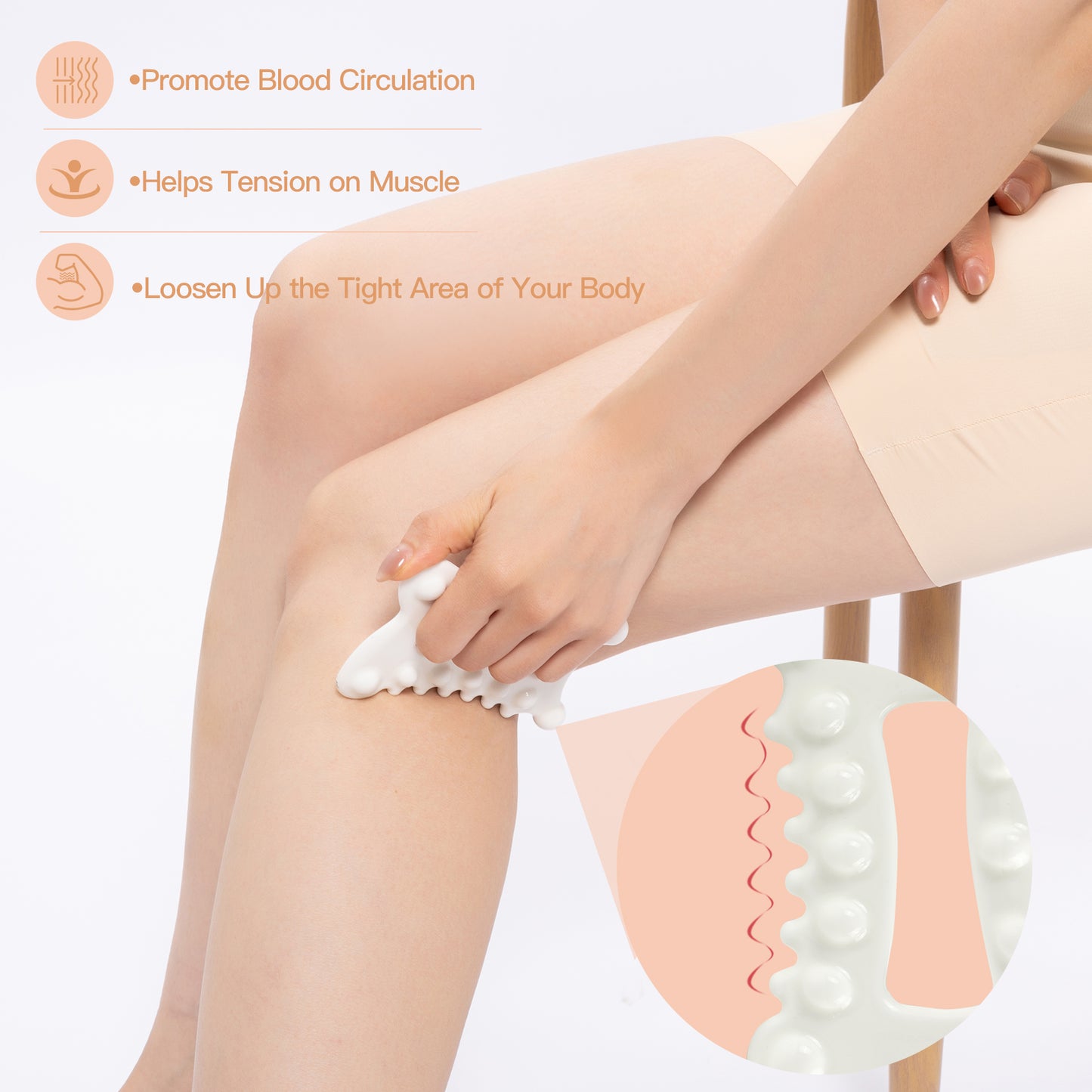 InfiniteRelax Ceramic Gua Sha Facial Tool