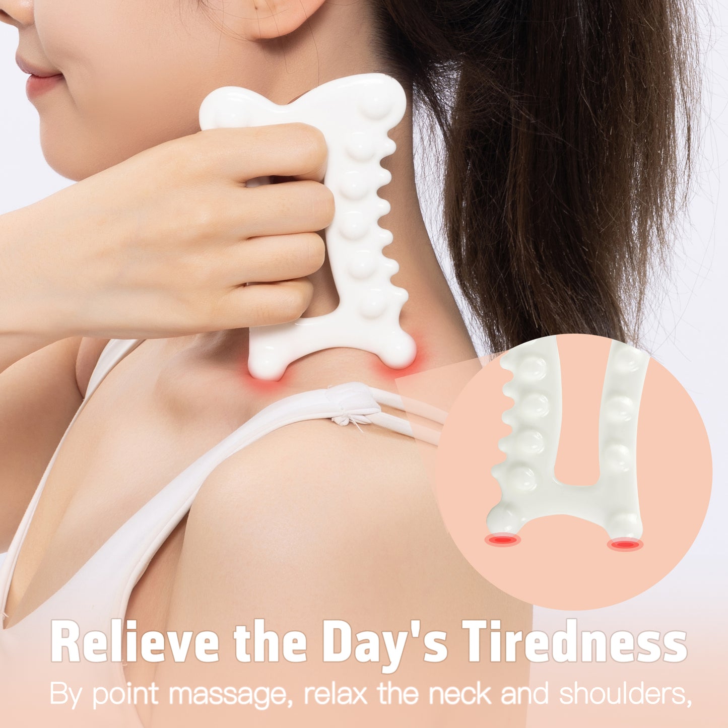 InfiniteRelax Ceramic Gua Sha Facial Tool