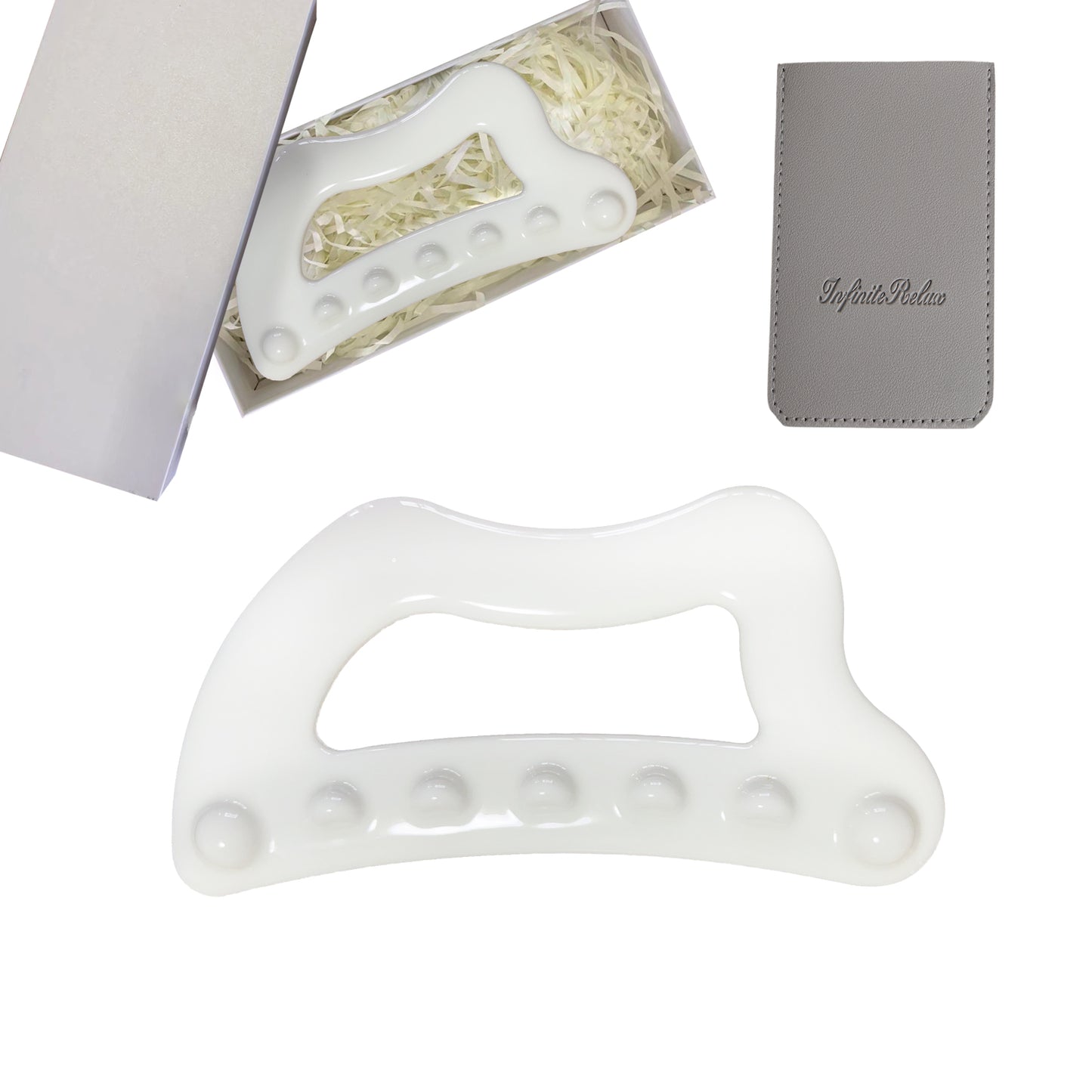 InfiniteRelax Ceramic Gua Sha Facial Tool