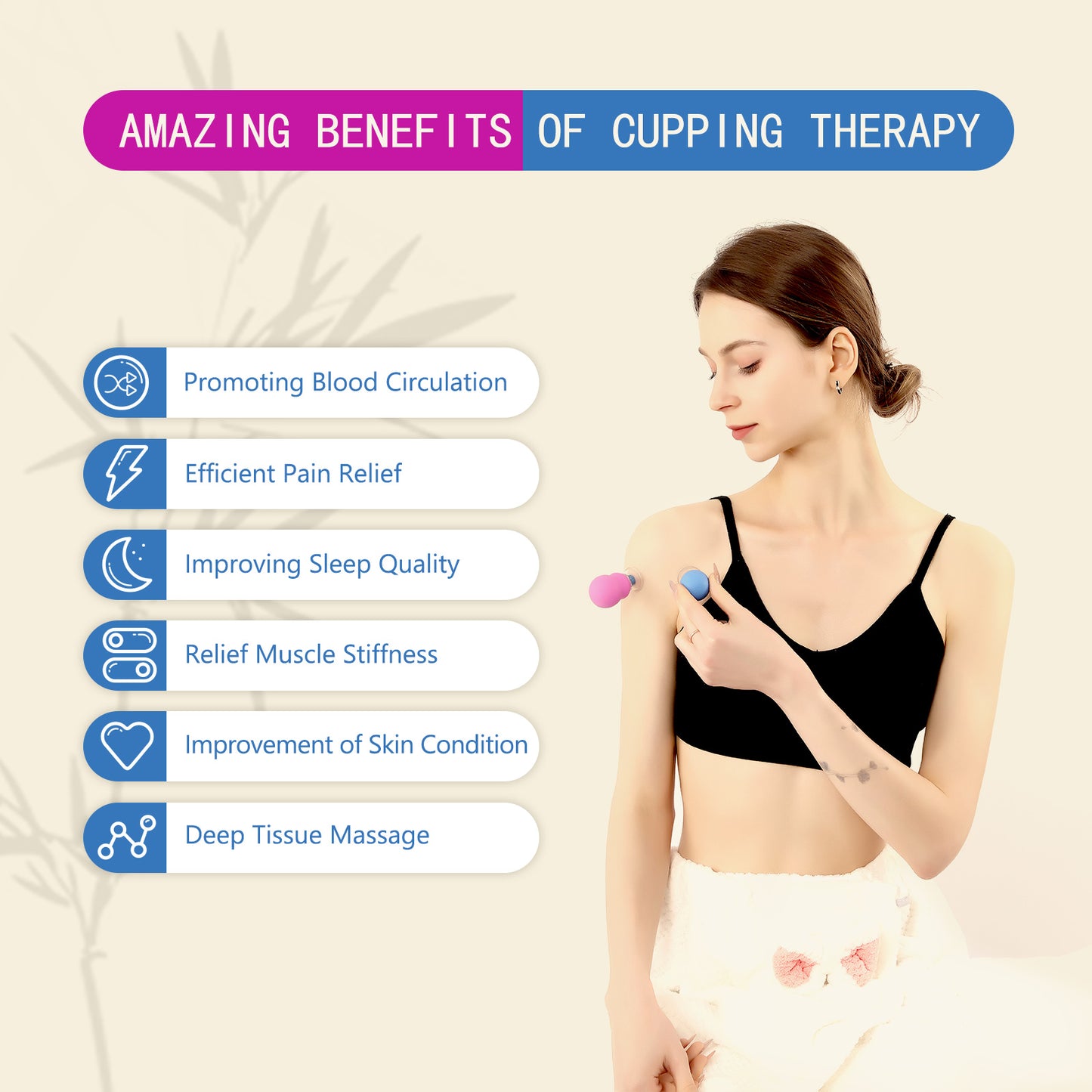 InfiniteRelax Silicone Cupping Kit for Body