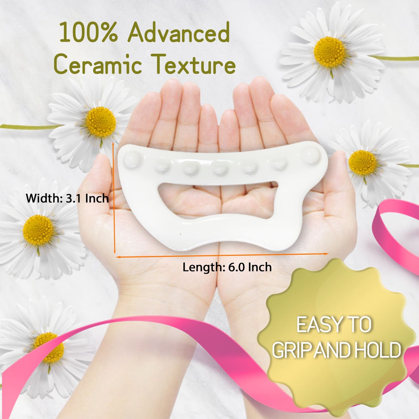 InfiniteRelax Ceramic Gua Sha Facial Tool