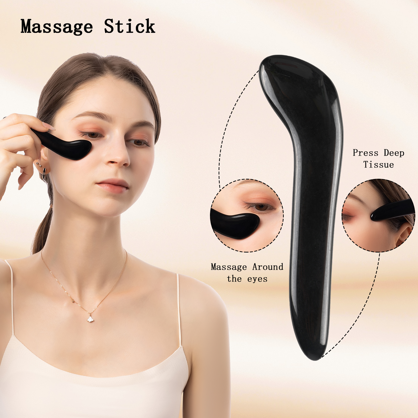 InfiniteRelax Natural Obsidian Gua Sha Tools
