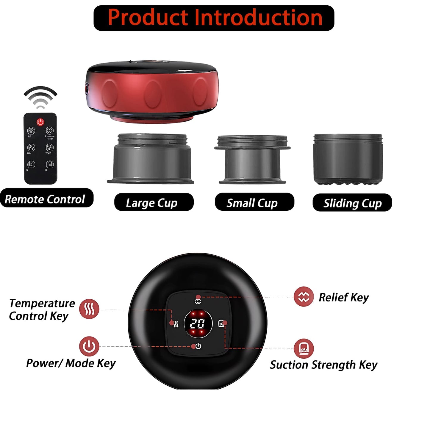 InfiniteRelax Electric Cupping Tool with Remote Control