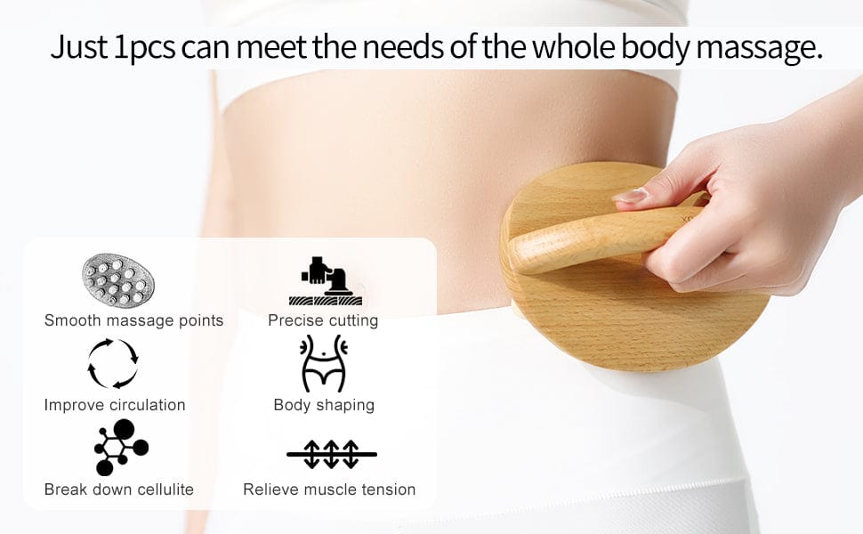AiRelax AiRelax Wood Therapy Massage Tools,Wooden Massage Body Brush for Cellulite Remover,Itchy Skin Relief,Body Shaping,Professional Maderoterapia Kit